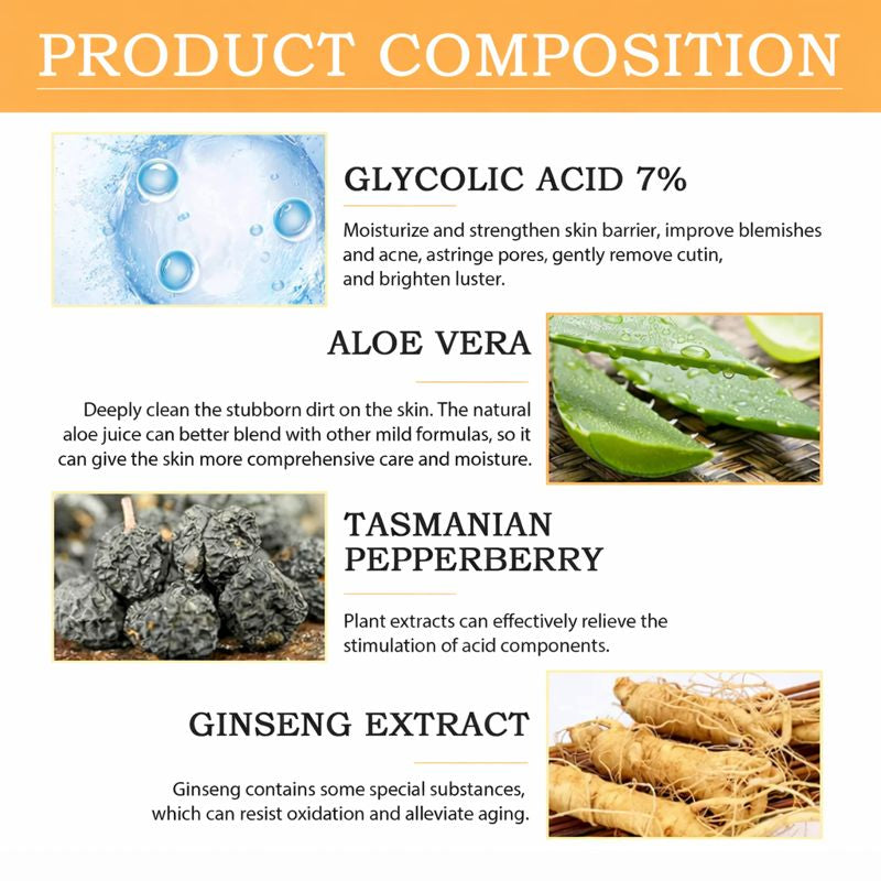 The Kralis™ ClearGlow 7% Glycolic Exfoliating Toner