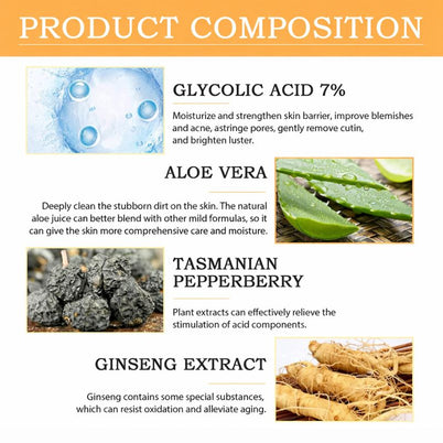 The Kralis™ ClearGlow 7% Glycolic Exfoliating Toner