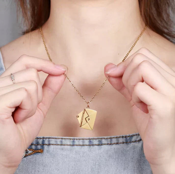 The Kralis™   - ENVELOPE LOVE LETTER PENDANT NECKLACE