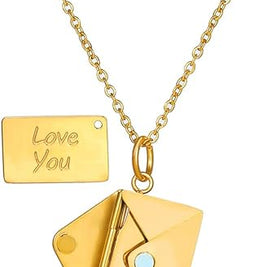 The Kralis™   - ENVELOPE LOVE LETTER PENDANT NECKLACE