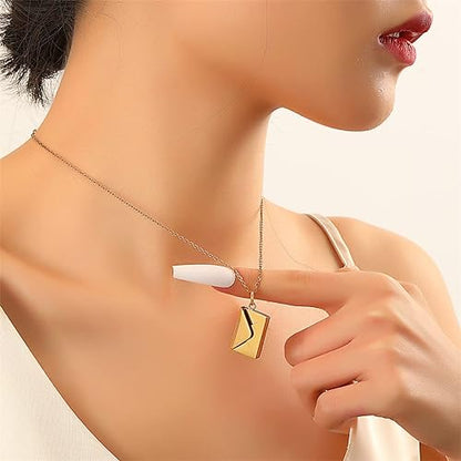 The Kralis™   - ENVELOPE LOVE LETTER PENDANT NECKLACE