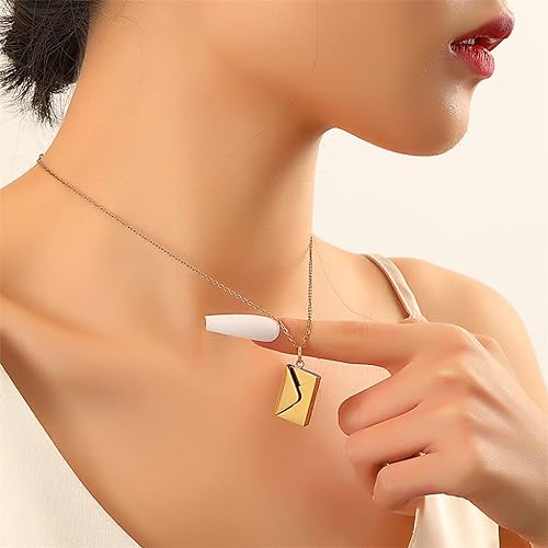 Le Kralis™ - COLLIER PENDENTIF LETTRE D'AMOUR ENVELOPPE